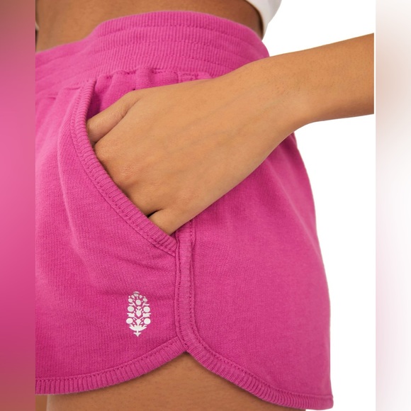 FREE PEOPLE Pink Hi Rise Shorts - Picture 4 of 8